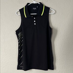 NWT PING Women's Black and Yellow Tank Top in Size XL